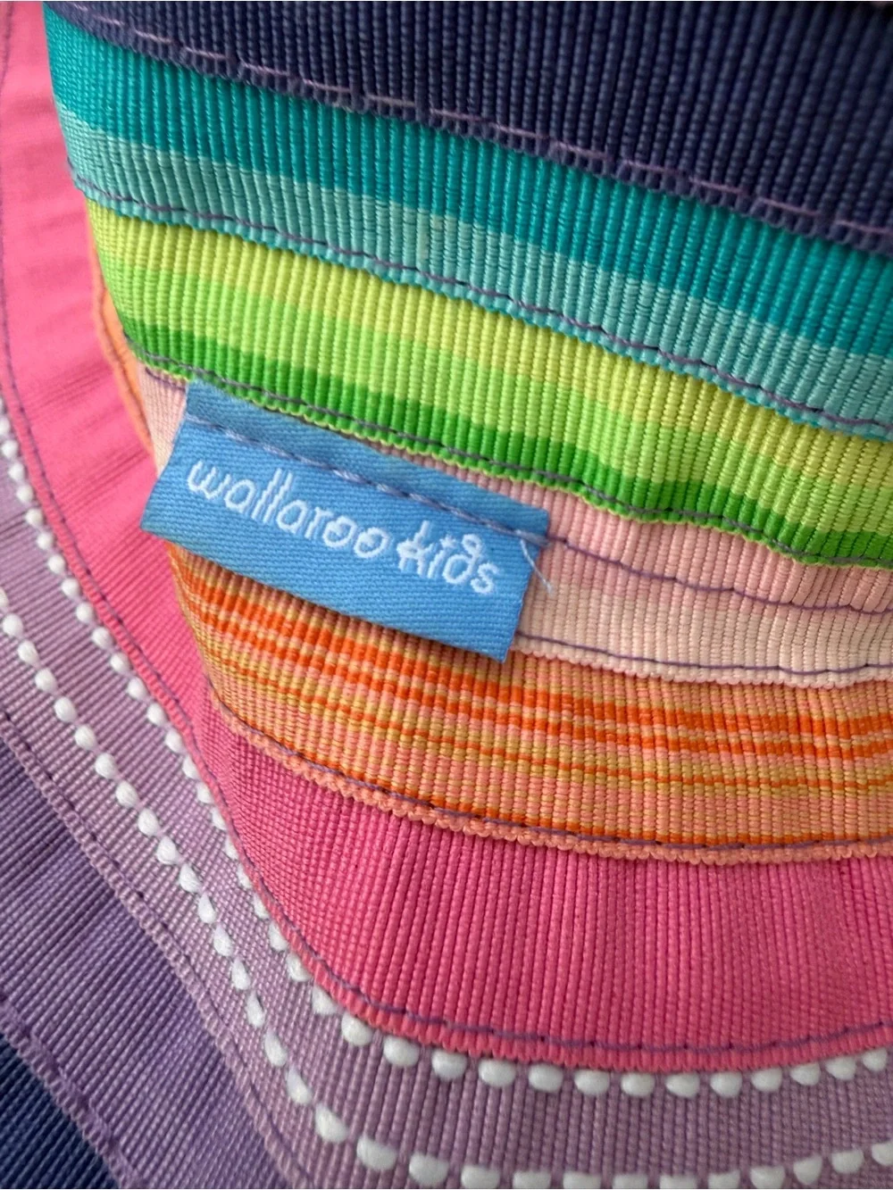 Wallaroo Kids Lids Rainbow Striped Sun Hat - Multicolor